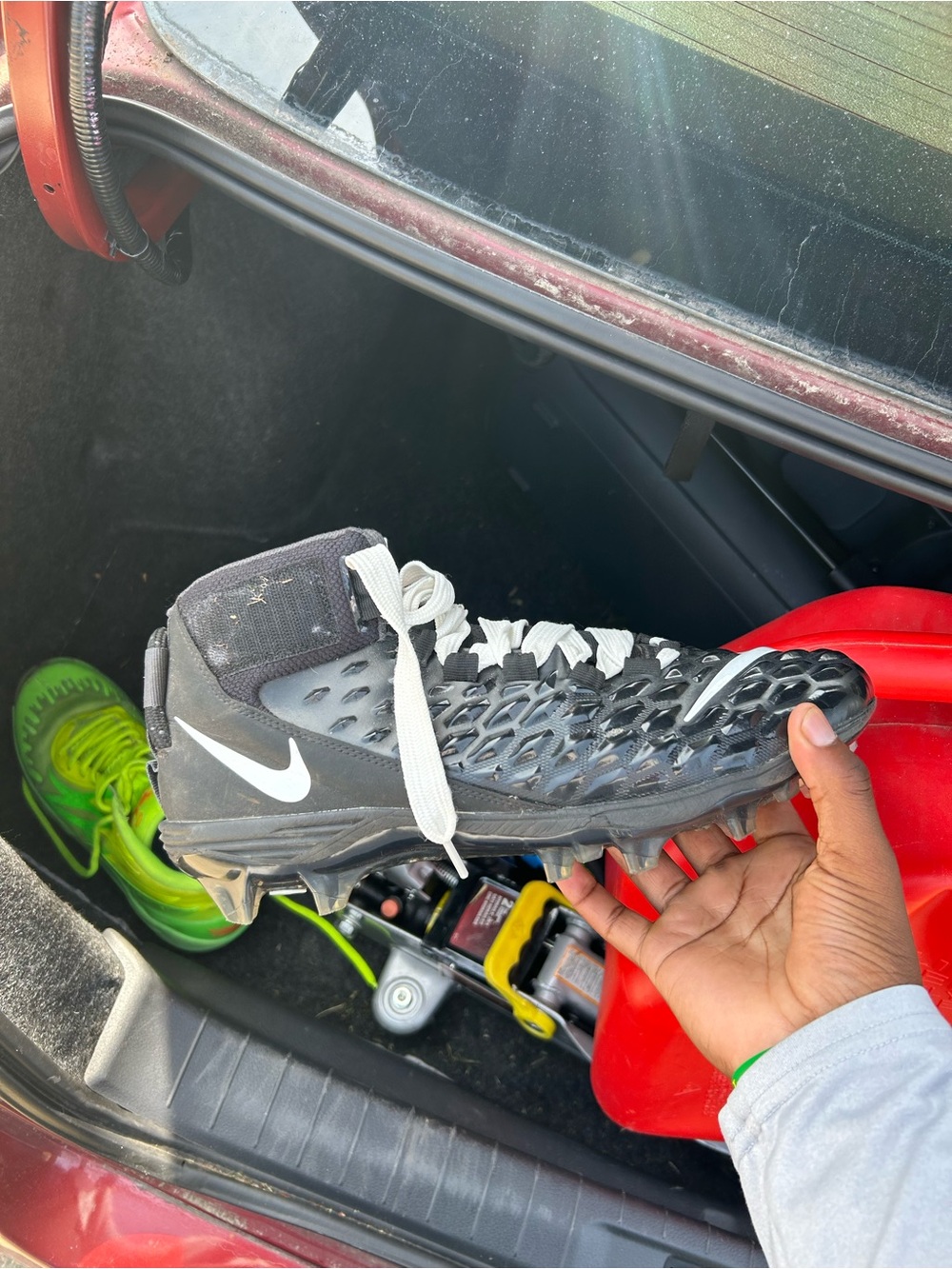 Nike mens Black and White Turf Cleats